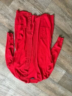 Anvil Vibrant Red Knit Cardigan